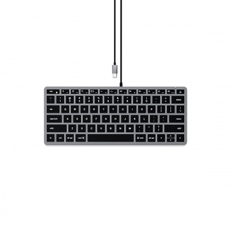 Satechi Slim W1 USB-C BACKLIT Wired Keyboard - US - Space Grey