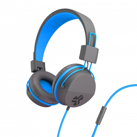 JLAB JBuddies Studio Over-Ear Folding Kids Headphones - Grey/Blue