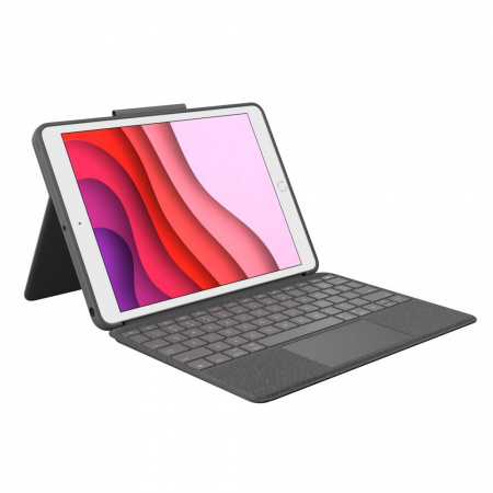 Logitech Combo Touch Detachable backlit keyboard case for iPad (7th, 8th, and 9th gen) - Graphite - UK