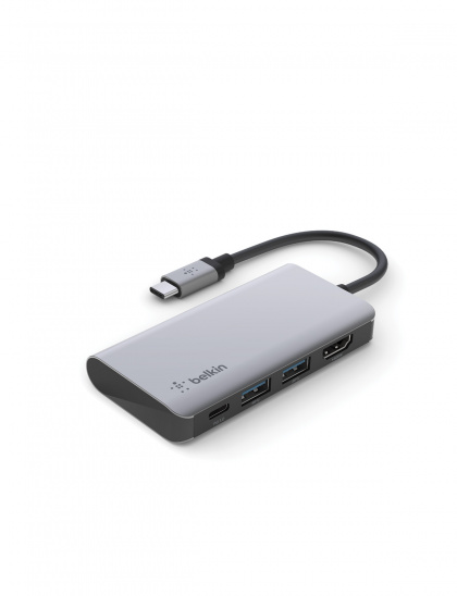 Belkin CONNECT USB-C 4in1 Multiport adapter - Grey