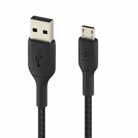 Belkin BOOST CHARGE Micro-USB to USB-A Cable, Braided - 1M - Black