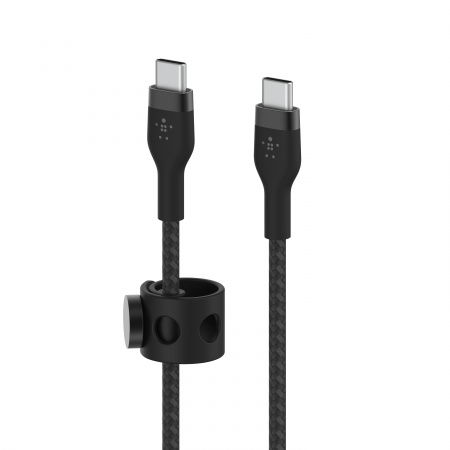 Belkin BOOST CHARGE PRO Flex USB-C to USB-C 2.0, Braided Silicone Cable - 1M - Black