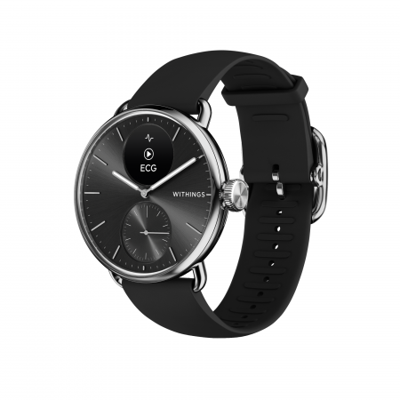 Withings Scanwatch 2 / 38mm (Activity, Sleep Tracker, ECG, Temperature, SPO2 / Stainless steel, fkm wristband, sapphire glass) - Black