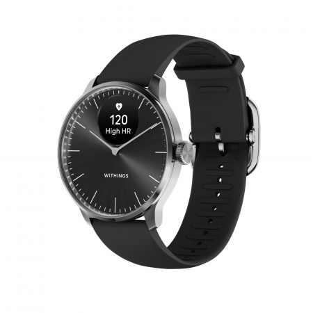 Withings Scanwatch Light / 37mm (Activity, Sleep Tracker / Stainless steel, fkm wristband, sapphire glass) - Black