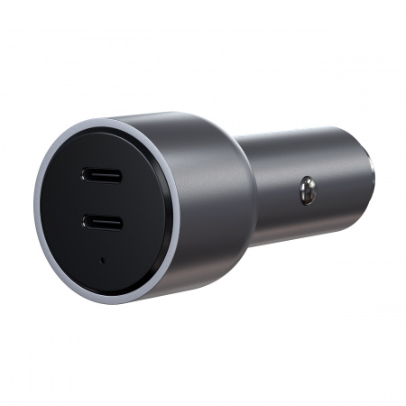Satechi 40W Dual USB-C PD Car Charger - Silver