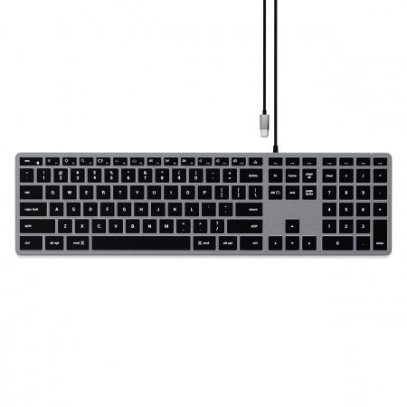 Satechi Slim W3 USB-C BACKLIT Wired Keyboard - US - Space Grey